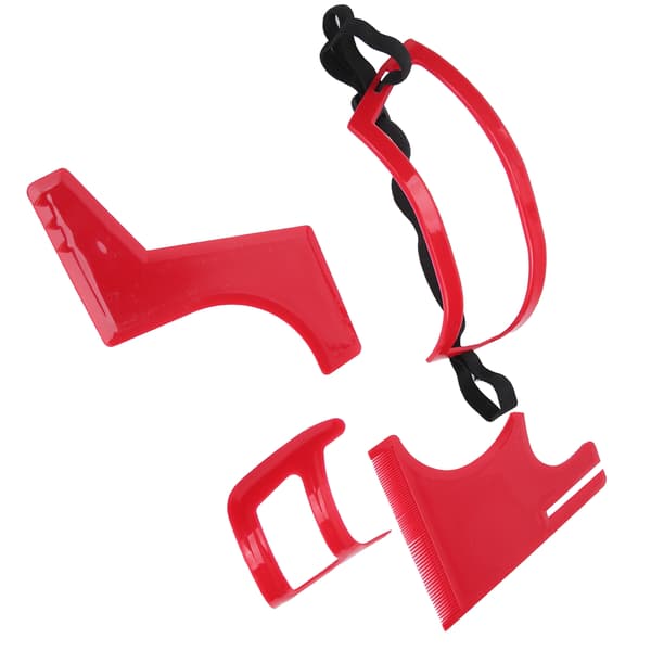Beard Shaping Tool Kit Beard Styling Hairline Trimming Grooming Red Plastic Beard Template Set