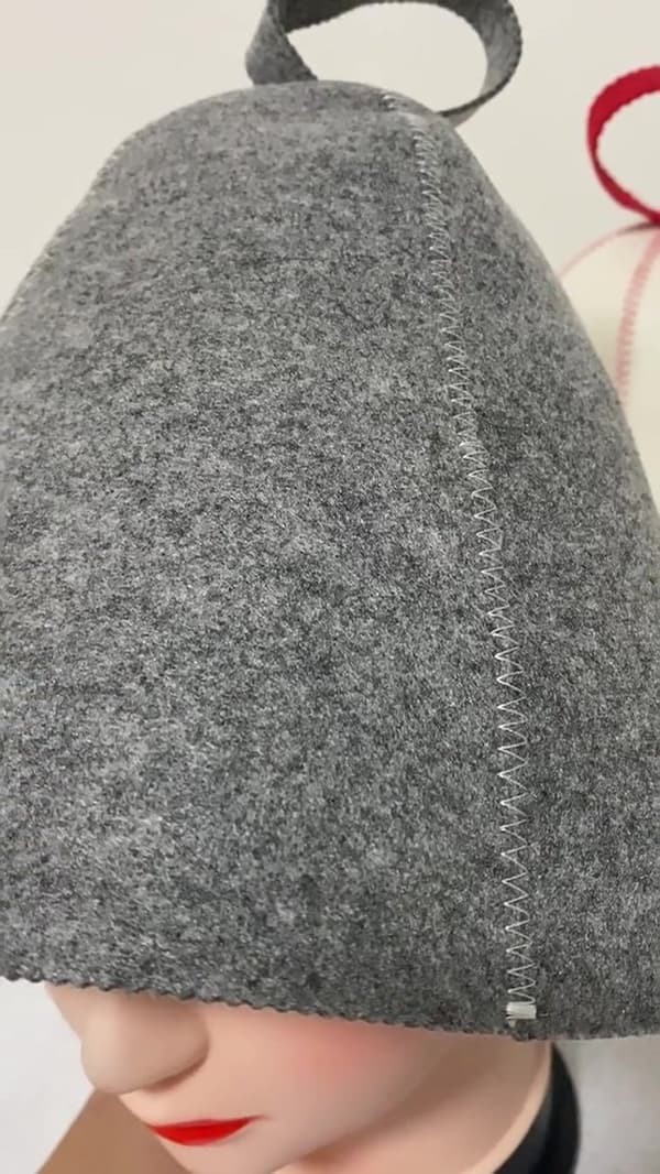 Filtsauna hat, grå, 3-delt sæt, unisex