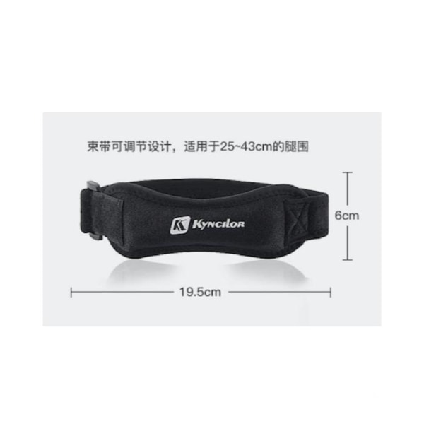 2-pack Knäskydd - Justerbar knästrap för löpning - Knäband black