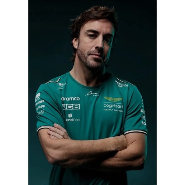 2023 Aston Martin F1 Team T-Shirt Spanish Race Driver Fernando L