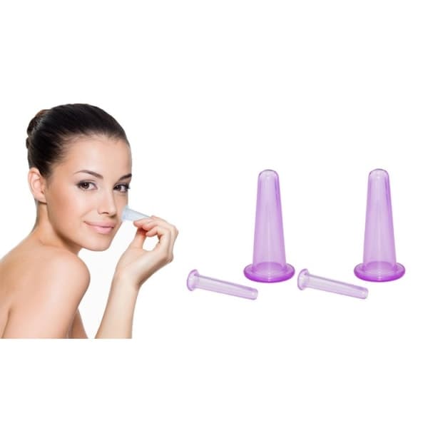 Cupping - vakuumkopper ansigtssæt 4-pak