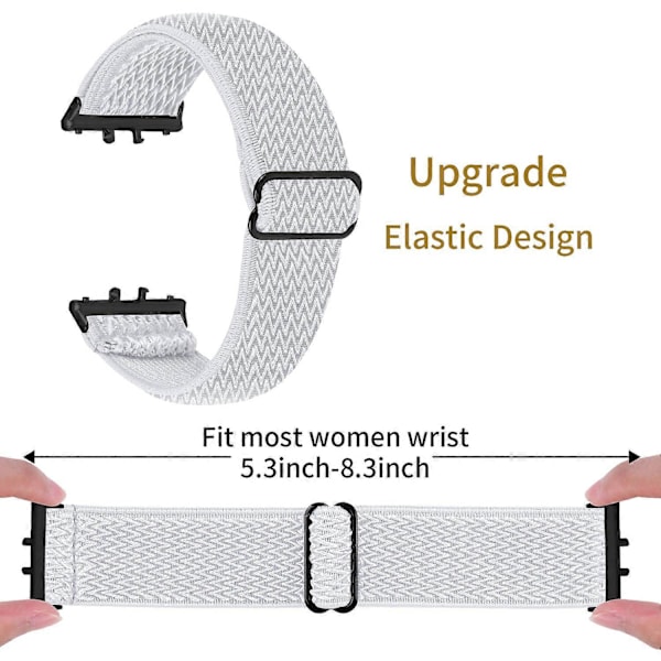 Vevd Armbånd i Elastisk Materiale for Samsung Galaxy Fit3 SM-R390, Svart Kobling Style A