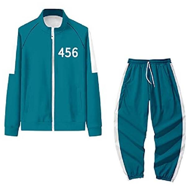 Squid Game Digital Print Fickficka Sweatshirt & Zipjacka & Joggingbyxor Set 456 M