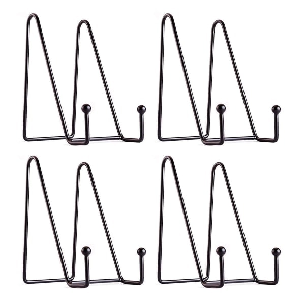 Plate-stativ for utstilling, bilde-stativ, fotoholder i metall, staffeli for dekorative plater