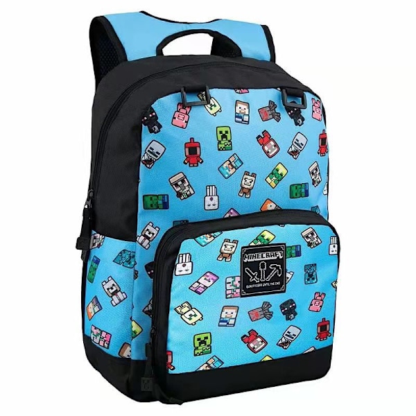 Minecraft School Bags for Elementary and High School Students, Kids Backpacks, Large Capacity, Comfortable and Easy to Carry A6