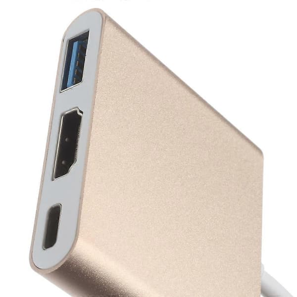 USB Typ-C 3.1 - HDMI+USB3.0 OTG+Typ-C Naaras -adapteri 1080P HD -videonsiirtoadapteri