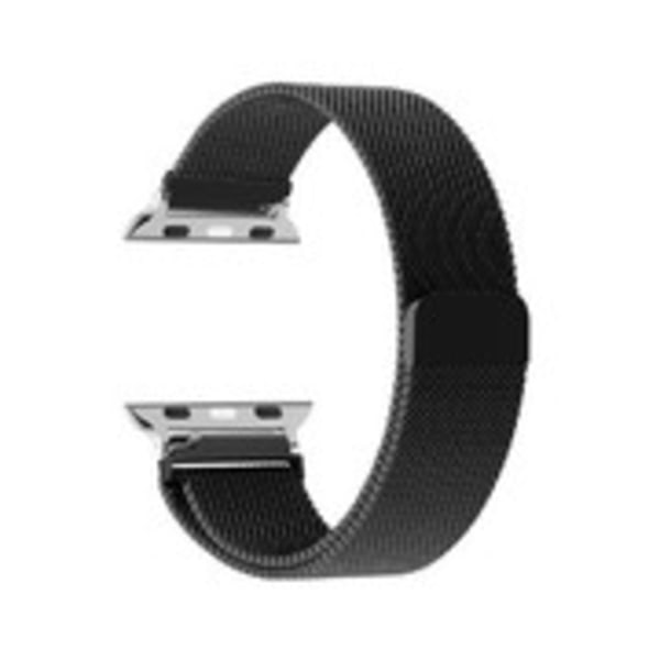 Milanese Loop Armbånd til Apple Watch 44mm 40mm 45mm 49mm 41mm 38mm 42mm Armbånd iWatch Series 9 3 6 5 SE 7 8 Ultra 2 Starlight - Sort Sort black black 38mm/40mm/41mm
