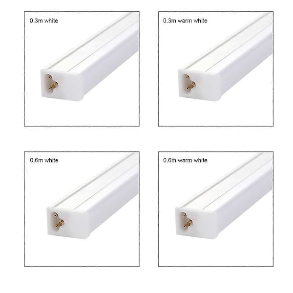 220V LED T5 Rørlampe, Integrert Design, PVC, Varm/Kaldhvit[D] Boy White