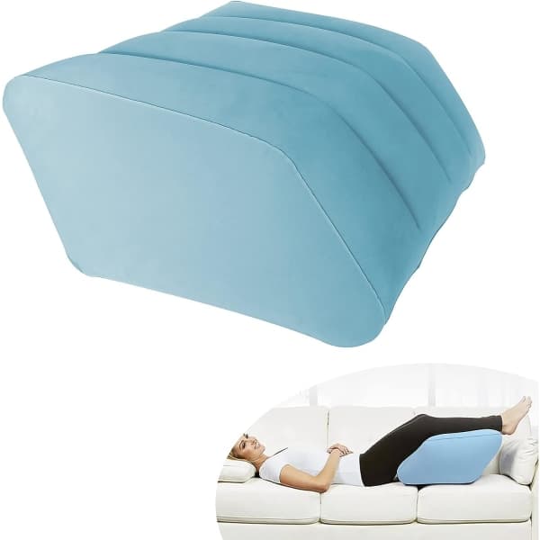 Inflatable Leg Pillow, Blue, Leg Support Pillow, Leg Elevation Pillow