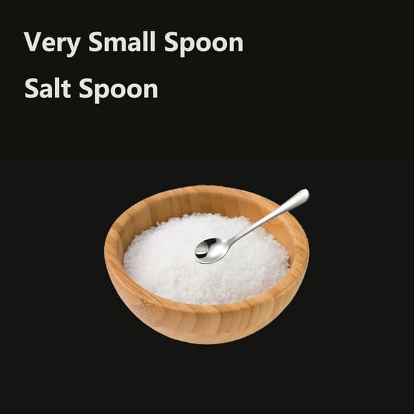 8 Mini Krydderiske af Rustfrit Stål - 7,3 cm - Til Salt, Sukker & Honning