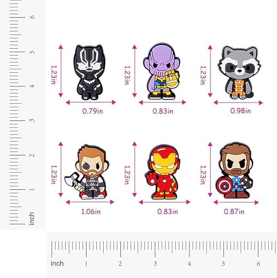 Marvel 42 stk. skocharms, Crocs-charms Crocs-tilbehør til piger_xx E E