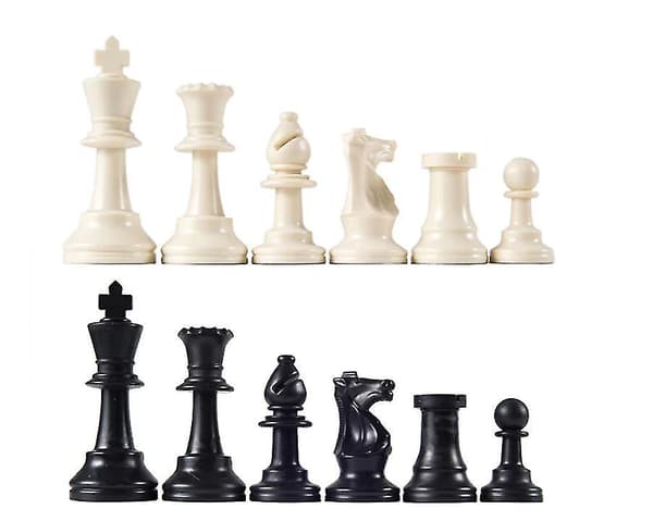 Högkvalitativt schackset i medeltida stil - 64mm