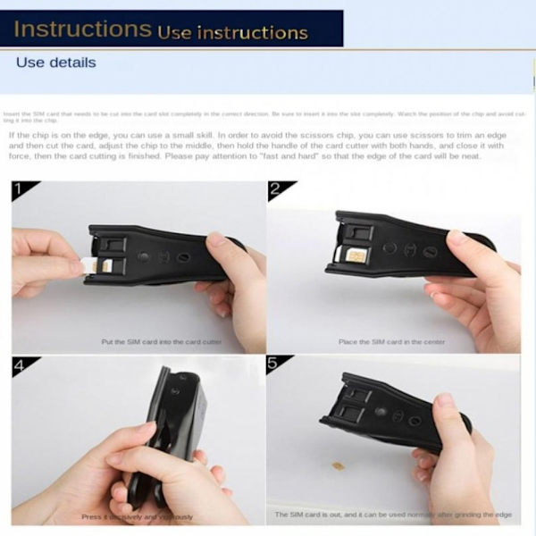 Dobbel SIM-kortkutter Micro SIM-kortklipper Micro-kortkutter
