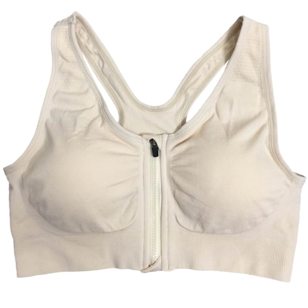 Naisten urheiluliivit High Impact edestä kiinnitettävä vetoketjullinen langaton leikkauksen jälkeinen tukiliivi täyspeittävä juoksuliivi Flesh Flesh 4XL