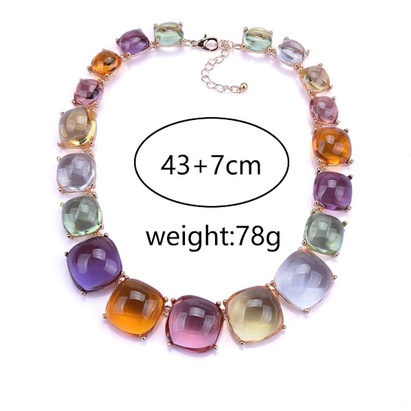Choker Halskjede Dame Smykker FARGERIKT SETT FARGERIKT SETT colorful set colorful set