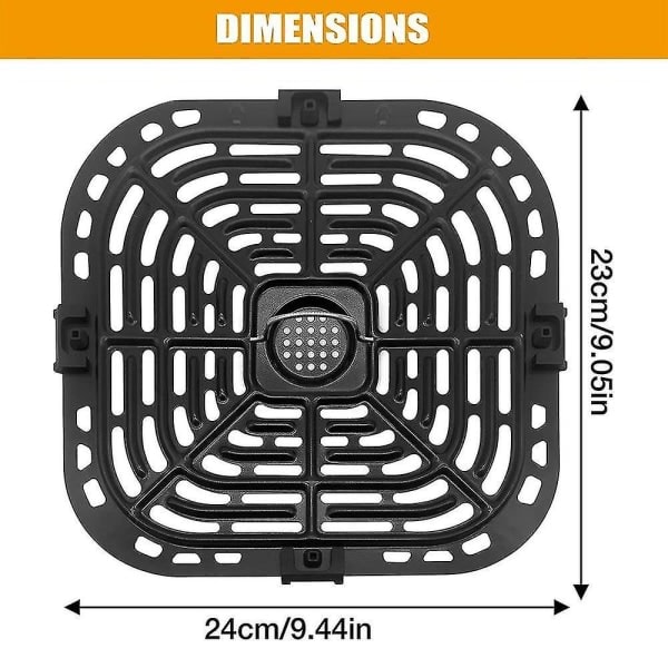 Airfryer Kurv Erstatningsrist for Instant Vortex Plus 6qt Airfryer Airfryer Deler Crisper Plate Friteringstilbehør
