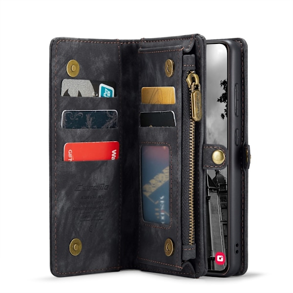 CaseMe Multi-Slot 2 i 1 Wallet Case Galaxy S25 Sort