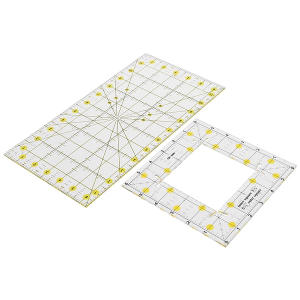 Rectangular sy- och ritverktygslinjal i akryl för quiltning 0.6