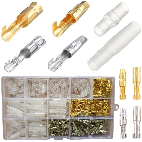 IC ringkabelsko Kabelsko Runde Bullet Connectors Kit 400 stk, 3,9 mm