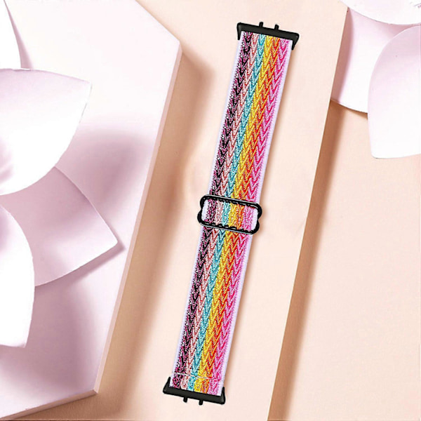 Vævet Armbånd i Elastisk Materiale til Samsung Galaxy Fit3 SM-R390, Sort Kobling Style C