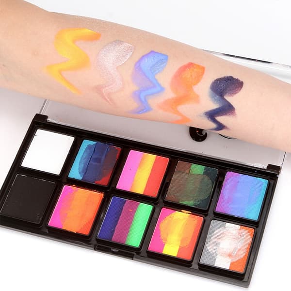 Børnemakeup, delt kagepalet, ansigtsmaling