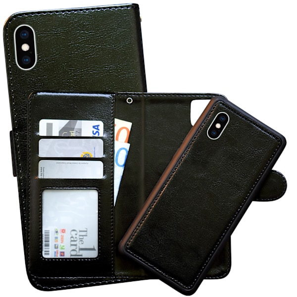 iPhone X/Xs - Pengepungsskal / Magnetisk Cover Vit