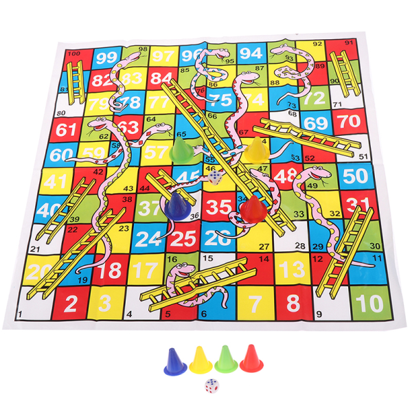 Käärme ja tikkaat -kasvatuslelu perheen pelille, mielenkiintoinen monivärinen 1 kpl Multicolor 1pc