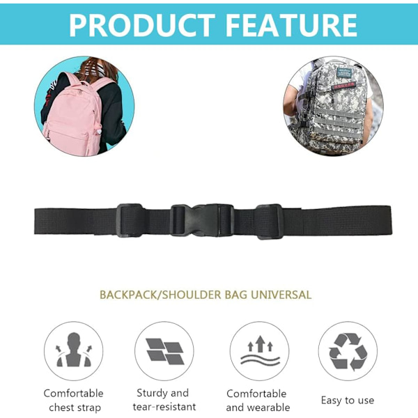 Chest Strap for Backpack, Adjustable Sternum Strap Heavy Duty, Backpack