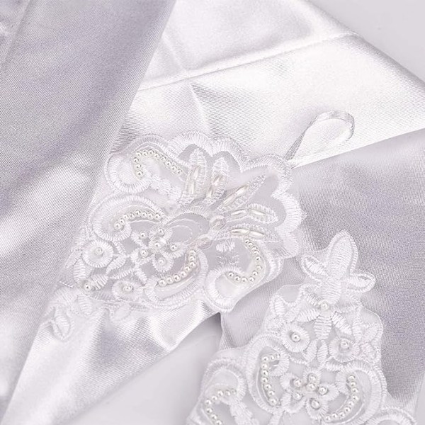 20-tals Kläder Accessoarer Set Damhandskar Arm Ärmar - Perfekt white