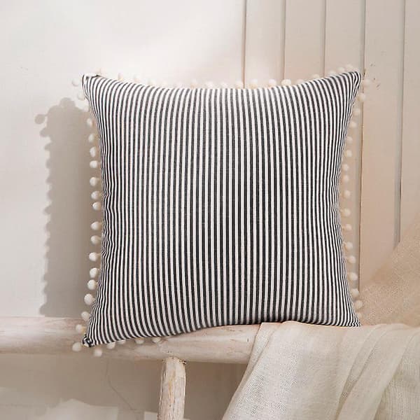 Dekorativt pudebetræk med stribet pudebetræk til sofa