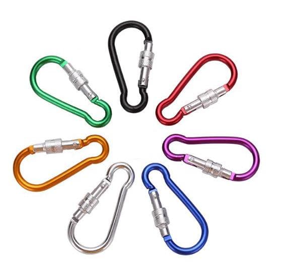 Karbinhakar - Blandade färger - 5-pack - Låsbar
