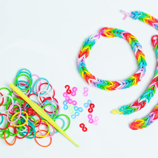 360 st S-klämmor Loom Band-klämmor Plastkontakter Påfyllningar colour