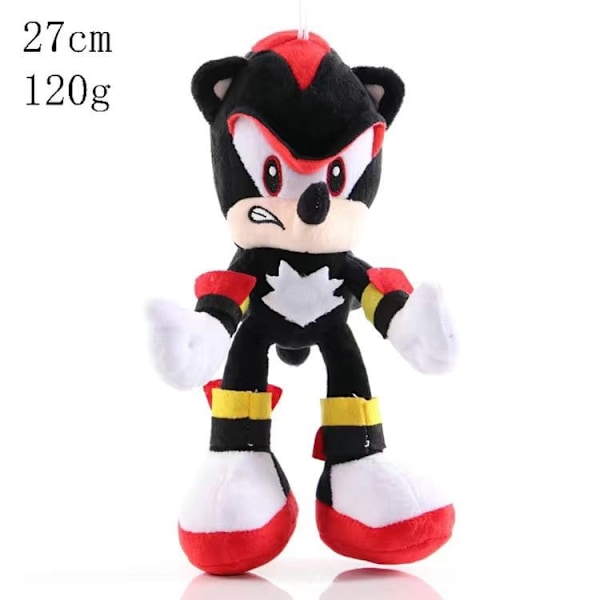 Ny Hedgehog Super Sonic Plyschleksak Super Talande Sony Docka svart black 30cm
