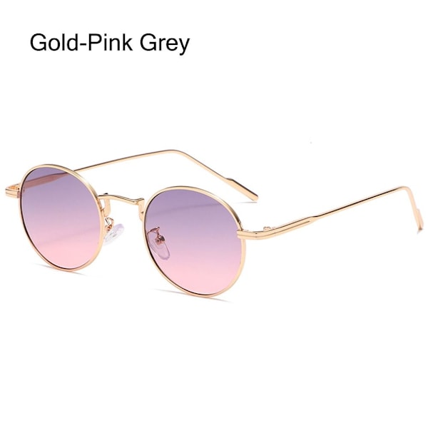Runde Solbriller til Damer Solbriller GULD-ROSA GRÅ GULD-ROSA Gold-Pink Grey Gold-Pink Grey
