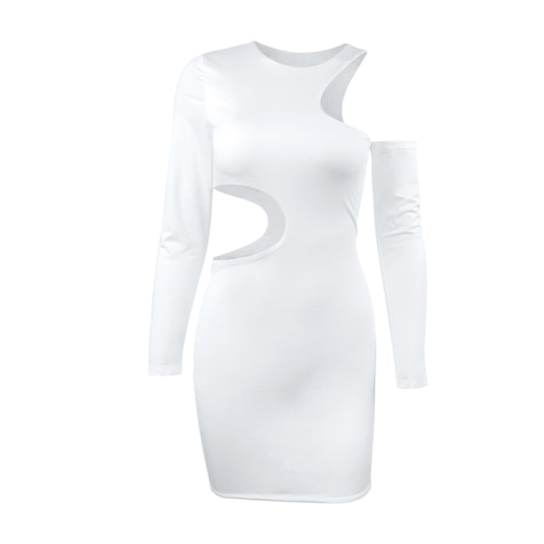 Sexig One Shoulder Sleeveless Cutout Ruched Mini Club Dress