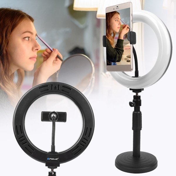PULUZ 7,9 tuuman LED-rengasvalo, matkapuhelimen suoratoistolähetys, pöytätelinepaketti PKT3073B