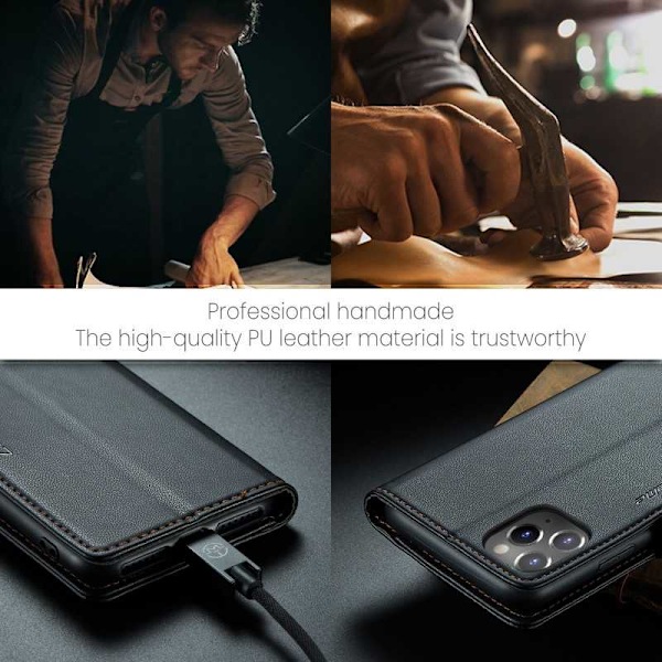 CaseMe Skin Pro -kotelo iPhone 11 Pro Maxille Black Svart