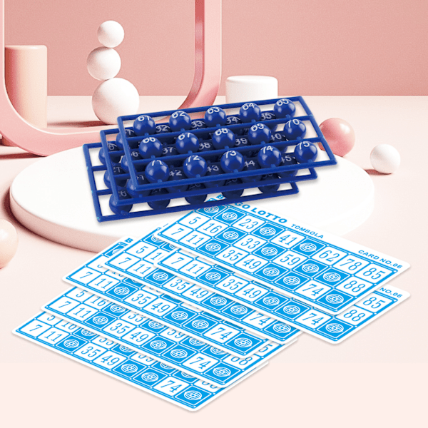Manuel bordbingo / brætspil til børn og voksne, bingospil