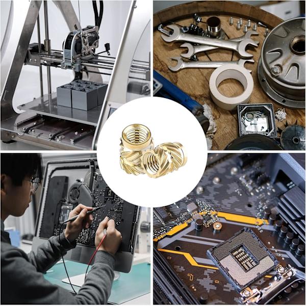 M3 kierreinsertit - 100 kpl M3x5.7 messinkikierreholkit -Sta