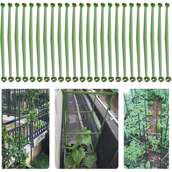 24-pack tomat- och gurkstöd, växtstöd, 30 cm trädgård, ZQKLA
