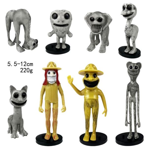 6/8/12 st/set Zoonomaly Tecknade Mini Figurer PVC Modell Figur Dekor D