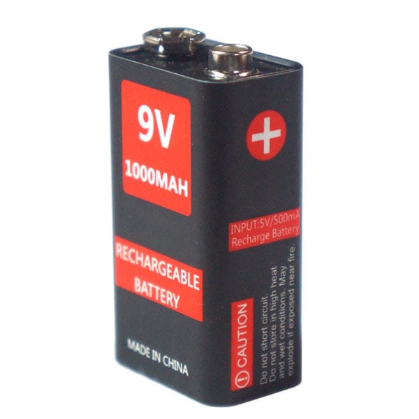 Profesjonelt 9 Volt Li-ion batteri 1000 mah Micro USB 6f22 9v Egnet for RC helikopter Mikrofon modell leketøy