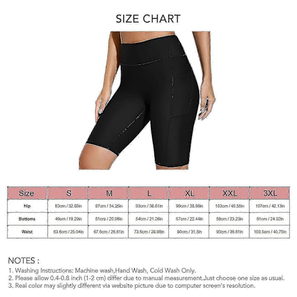 Dykker-shorts til kvinder, reduceret gnidning, lette, bløde, hudvenlige, våddragt-shorts til surfing - Perfekt sort Black L