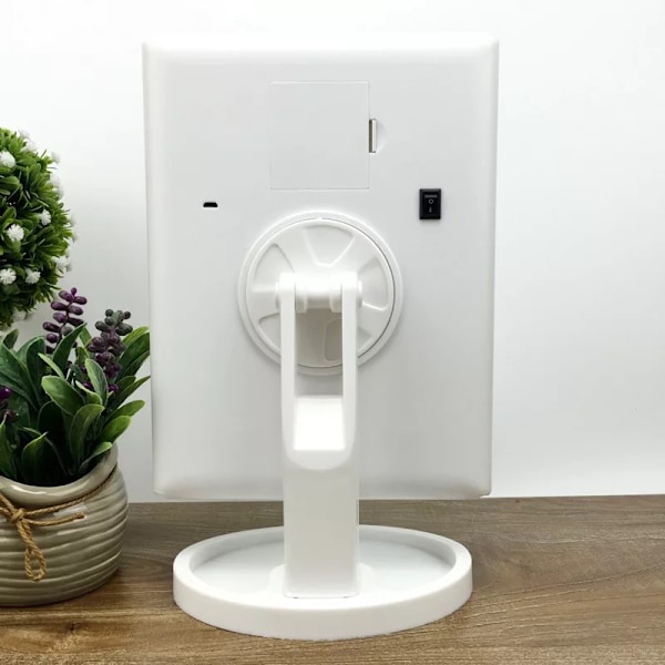 Sminkspegel med 22 LED-lampor, Justerbar Ljusstyrka, Bordsspegel, Kosmetisk Spegel, Vikbar, Vit White