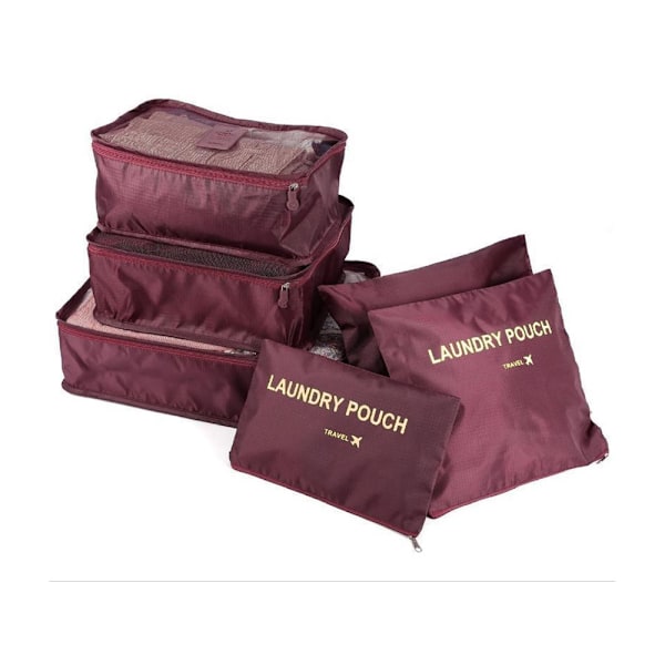 Matkalaukun järjestelijä - 6 osaa - Matkalaukut Viini re Wine red Vin, röd