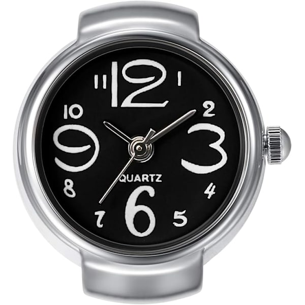 Sormuskello Creative Elastic Round Quartz Sormuskellot, Ystävänpäiväksi unisex black