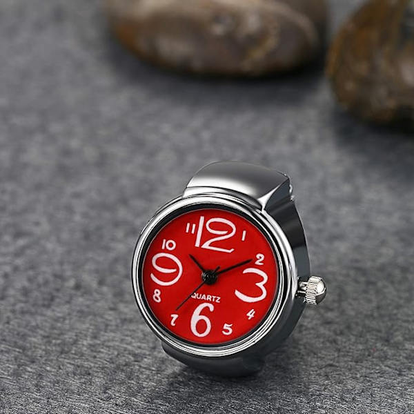 Sormuskello Creative Elastic Round Quartz Sormuskellot, Ystävänpäiväksi unisex red