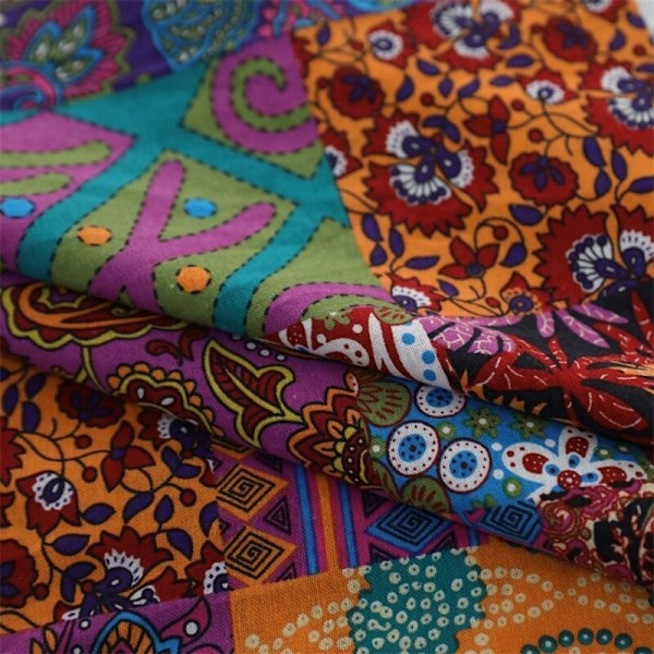 Boheme Retro Gardin Etnisk Stil Bomuld Linned Tynd Vindue Dekorativ Boho Trykt Gardin Soveværelse Klar Til At Hænges Gardiner Øje Top Grommet Top W140CMxH220CM 1PC