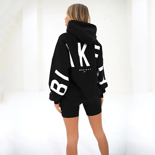 Blakely Hoodies Dam Hoodie Dam Hoodie Långärmad Tröja Tröja Casual Toppar Svart Svart Svart Black M