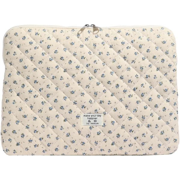 Laptopfodral med blomstermønster og polstring, Laptopfodral, Æstetisk laptopfodral, 15\" Laptopfodral
